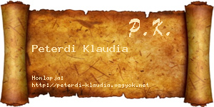 Peterdi Klaudia névjegykártya