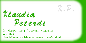 klaudia peterdi business card